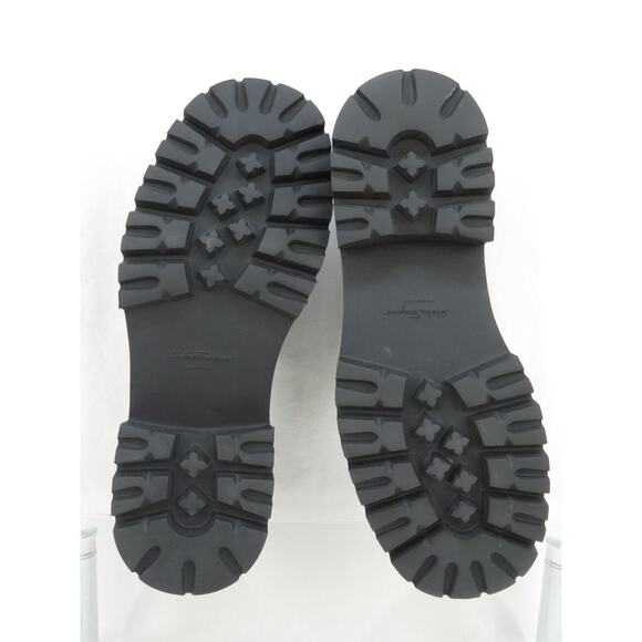 NIB FERRAGAMO IGNAZIO BLACK LEATHER GANCIO BIT LOGO LUG PLATFORM LOAFERS 10.5 M - Picture 13 of 14